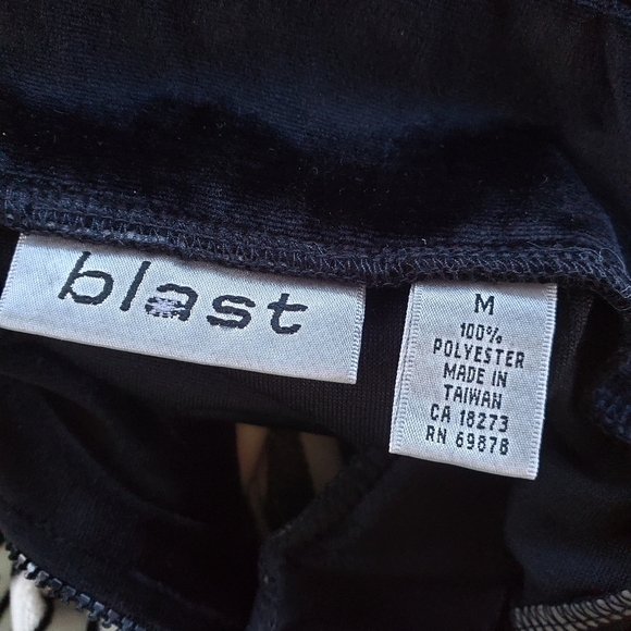 New With Tag Blast Black & White Zebra Print Velvet Zipped Up Front Jacket /Med. - Picture 4 of 11